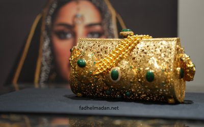 شنطة نسائية من الذهب الخالص من تصميم «مجوهرات العلوي»